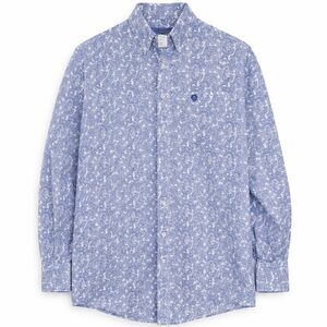 GEORGE STRAIT WRANGLER MEN'S PAISLEY PRINT LONG SLEEVE BUTTON-DOWN SHIRT, sz M